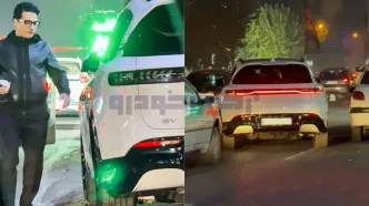 خودروی فوق لاکچری زیر پای همایون شجریان+عکس