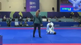 برنز جوجیتسو ریاض بر گردن یاسمین نظری