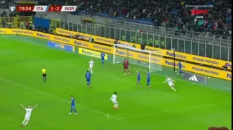 ویدیو: گل سوم نروژ به ایتالیا توسط هالند