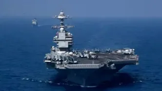 پرواز جنگنده‌ها از قدرتمندترین ناو جنگی جهان