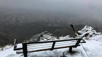 تصویر جذاب از بارش اولین برف پاییزی در تهران