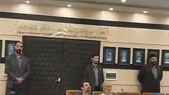 حضور بادیگاردها در نشست خبری رئیس بهزیستی!