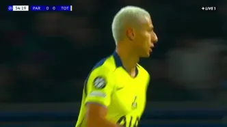 ویدیو: گل اول تاتنهام به پاری‌سن‌ژرمن توسط ریچارلیسون