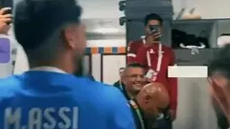 جشن و پایکوبی بازیکنان فلسطین پس از پیروزی مقابل لیبی