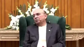 دیدار علی لاریجانی با رئیس‌جمهور پاکستان + ویدیو