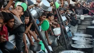 یک میلیون کودک فلسطینی بدون آب و غذا