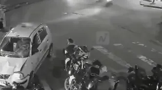 راننده تاکسی مست عابران پیاده را زیر گرفت