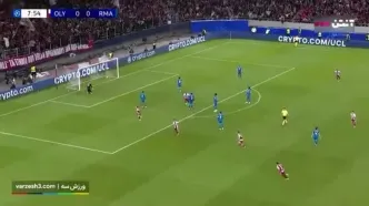 گل اول المپیاکوس به رئال مادرید+ ویدئو