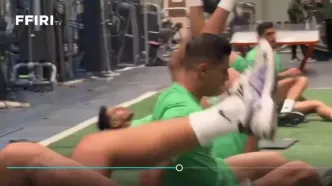 ویدیوی اولین تمرین ساحلی بازان در سالن بدنسازی پک