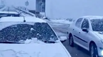 تصویر جذاب از بارش شدید برف در اشنویه