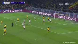 ویدیو: گل سوم دورتموند به ویارئال توسط آدیمی