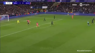 ویدیو: گل اول بارسلونا به کلوب بروژ توسط فران تورس