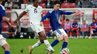 مصدومیت وحشتناک بازیکن غنایی در بازی مقابل ژاپن