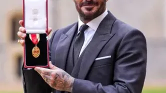 دیوید بکام شوالیه شد + عکس