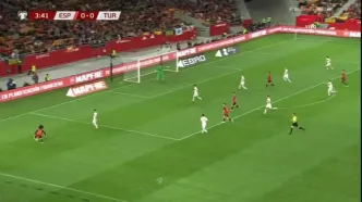 ویدیو: گل اول اسپانیا به ترکیه توسط اولمو