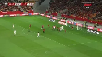 ویدیو: گل اول ترکیه به اسپانیا توسط دنیز گل