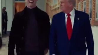 ویدیو| قدم زدن کریس رونالدو و جورجینا با ترامپ در کاخ سفید/ CR7 از ته دل خندید