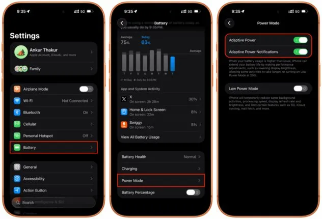 چطور مشکل خالی شدن سریع باتری آیفون 17 را رفع کنیم