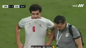 ویدیو: لحظه تعویض سعید عزت‌اللهی به دلیل مصدومیت