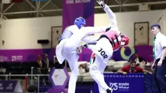 نقره امیررضا صادقیان در روز دوم تکواندو بازی‌های کشورهای اسلامی