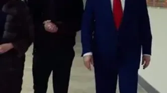 قدم زدن ترامپ و رونالدو در راهروی کاخ سفید