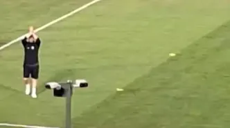 تشویق یکسره وریا غفوری پیش از بازی استقلال و الوصل+ ویدئو