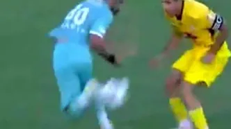 دریبل رنگین‌کمانی فوق‌العاده در لیگ برتر ایران به سبک نیمار