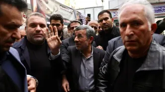 تصاویری از مراسم ختم خواهر احمدی‌نژاد در نارمک