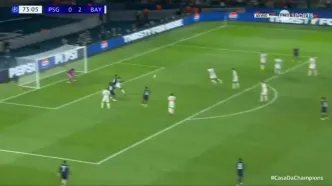 ویدیو: گل اول پاری سن ژرمن به بایرن مونیخ توسط نوس