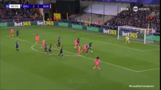 ویدیو: گل دوم بارسلونا به کلوب بروژ توسط یامال