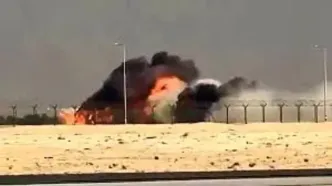 سقوط جنگنده هندی در نمایش هوایی دبی/ ویدئو