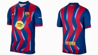 رونمایی از پیراهن چهارم بارسلونا