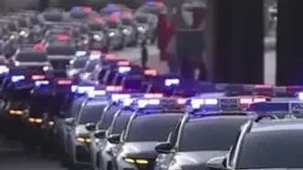 قدرت‌نمایی پلیس سوریه با ماشین‌های جدید/فیلم