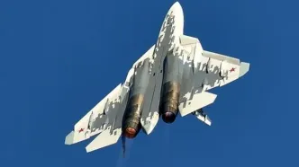 حرکت فوق‌العاده سوخو 57 در اجرای مانور دشوار کبری