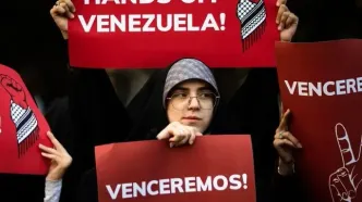 تصاویر؛ تجمع حمایت از ونزوئلا در تهران