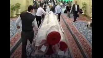 فرش‌های حرم حضرت عباس تعویض شد