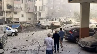 تصاویر هولناک از حمله امروز اسرائیل به بیروت