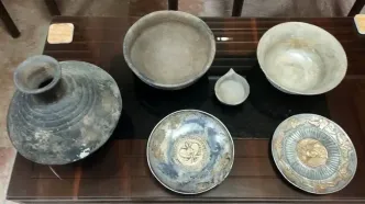 کشف اشیاء عتیقه متعلق به دوره هزاره قبل از میلاد