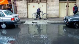 تصاویر؛ بارش باران در تبریز