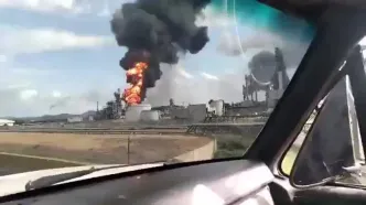 آتش‌سوزی گسترده در تأسیسات نفتی ونزوئلا