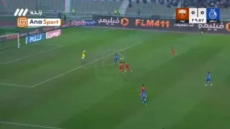 گل اول استقلال به فولاد توسط سعید سحرخیزان +فیلم