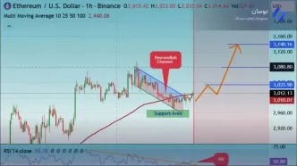 تحلیل قیمت اتریوم؛ واکنش بازار به حمایت ۲۹۶۰