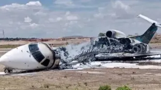 سانحه برای هواپیمای حامل وزیر معادن کنگو + عکس