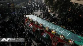 مراسم تشییع پیکرهای ۱۰۰ شهید گمنام
