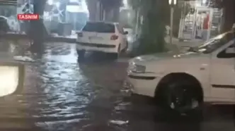 ببینید؛ آبگرفتگی معابر ایلام در نخستین بارش پاییزی