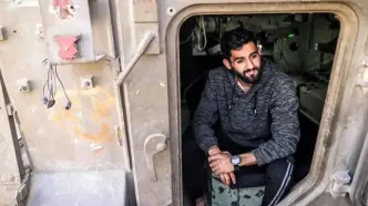 تبدیل تانک اسرائیلی به ایستگاه شارژ در غزه