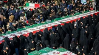 مراسم تشییع پیکر ۱۰۰ شهید گمنام در تهران