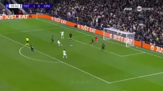 گل دوم تاتنهام به اسپورتینگ توسط ویلسون اودوبرت