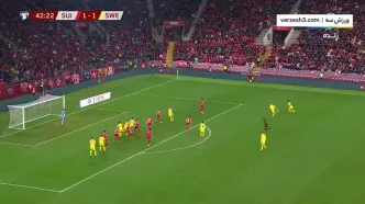 خلاصه بازی سوئیس مقابل سوئد را ببینید + ویدئو