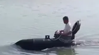 ببینید؛ کشاورز چینی که برای سرگرمی یک زیردریایی ساخته است